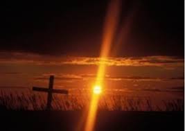 sunset with cross pic
